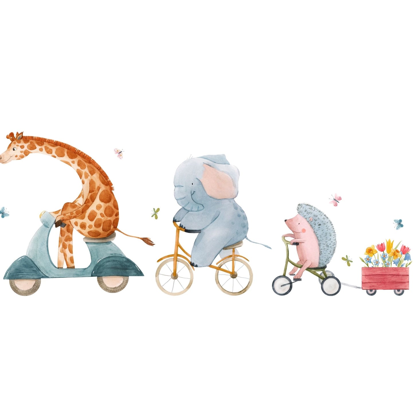 Baby Tote Bag Giraffe Elephant Hedgehog