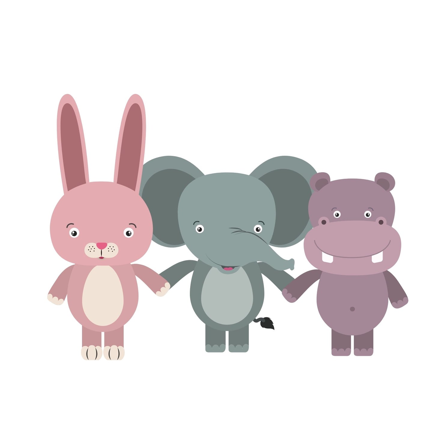 Baby Tote Bag Rabbit Elephant Hippo