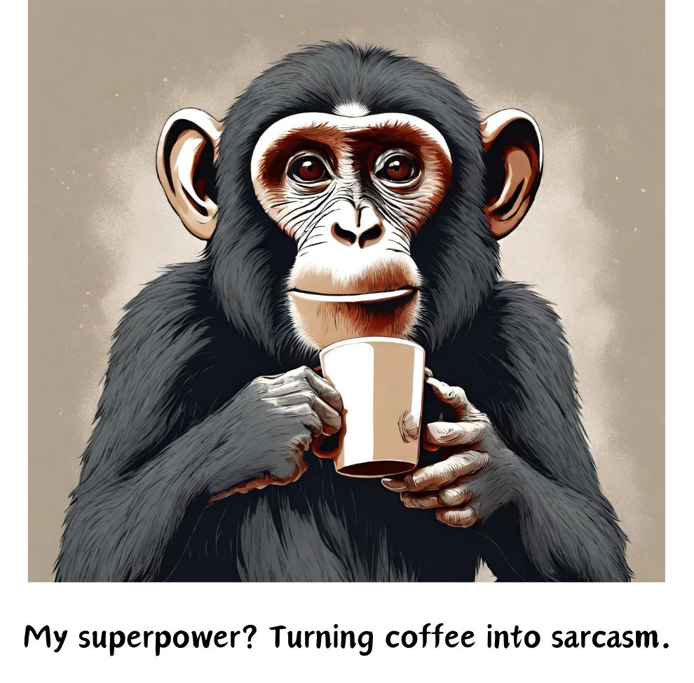 Pick Me Up Quote with Monkey Coffee Mug