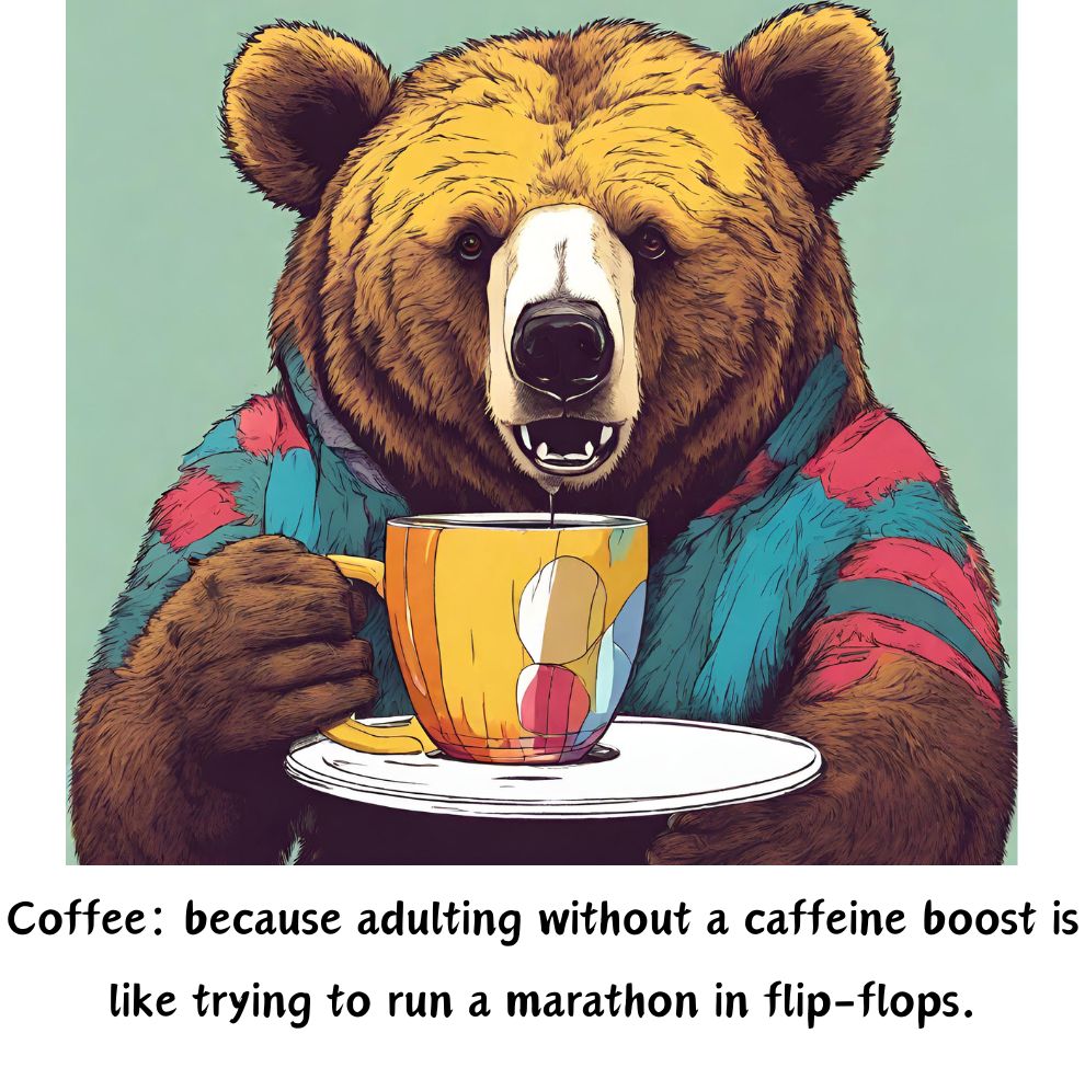 Pick Me Up Quote with Bear Coffee Mug