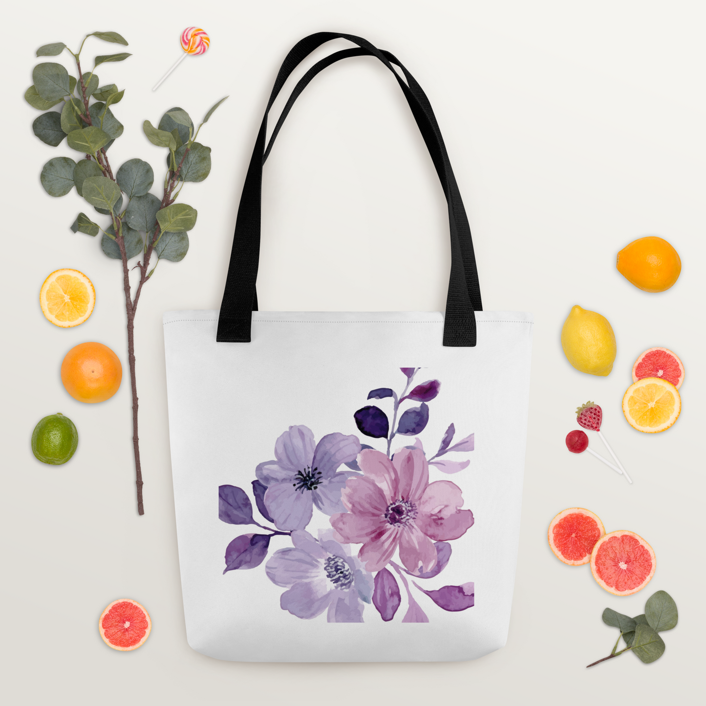 Pastel Flowers Tote Bag