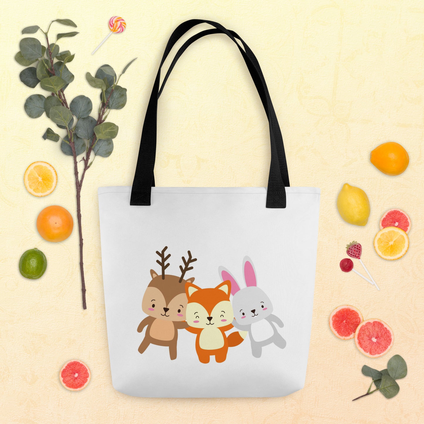 Baby Tote Bag Deer Fox Rabbit