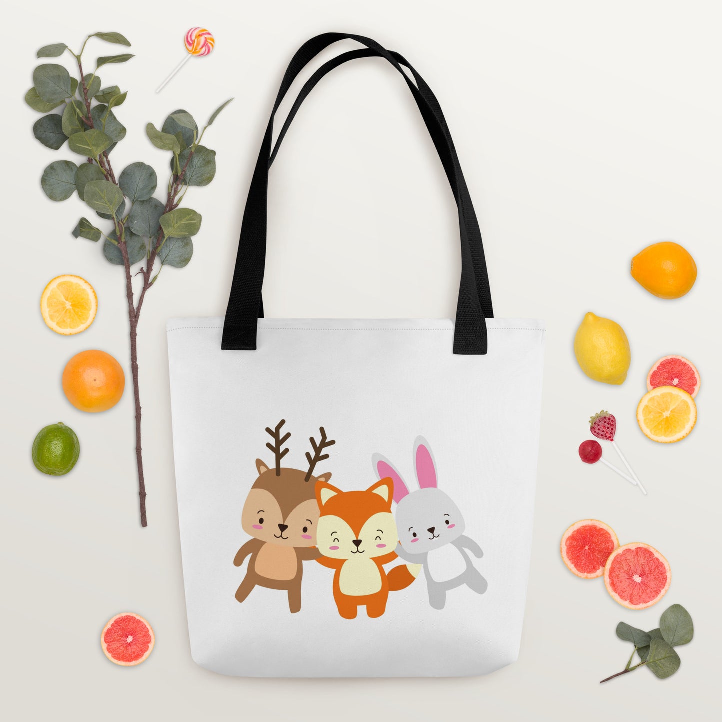 Baby Tote Bag Deer Fox Rabbit