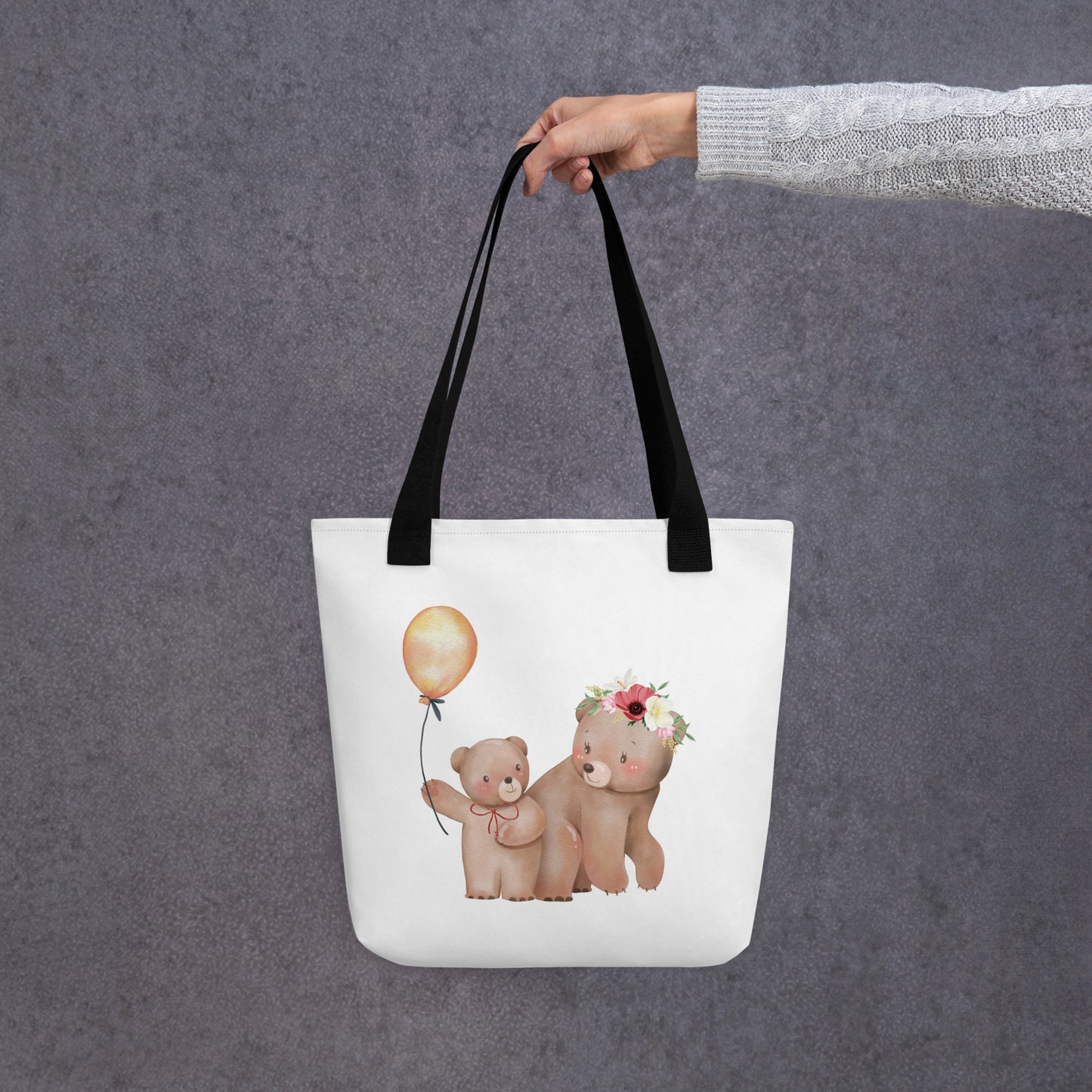 Baby Tote Bag Mama Bear with Baby Bear