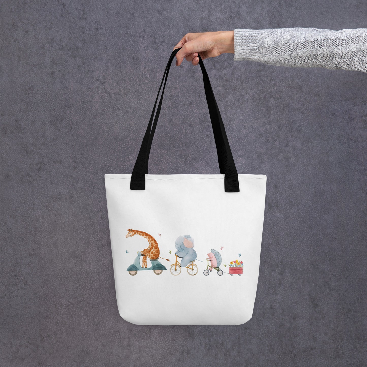 Baby Tote Bag Giraffe Elephant Hedgehog