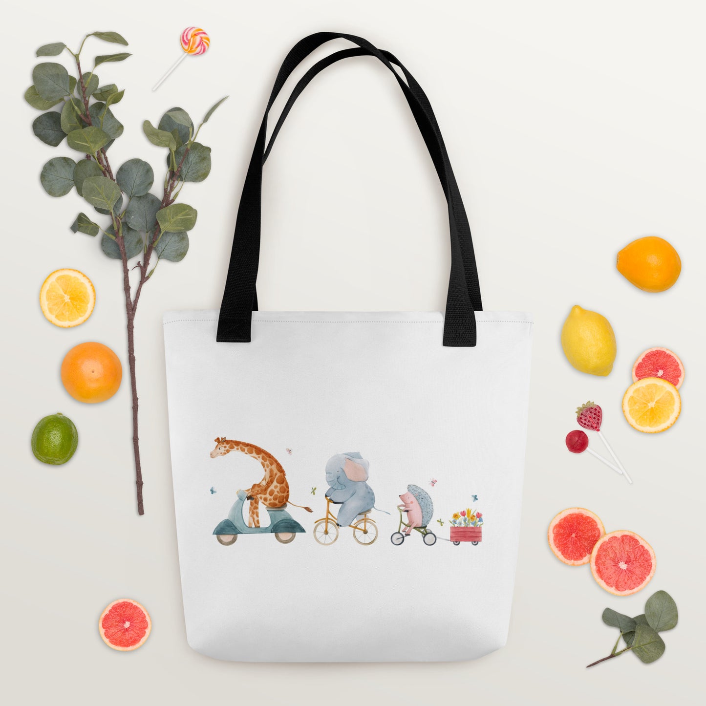 Baby Tote Bag Giraffe Elephant Hedgehog