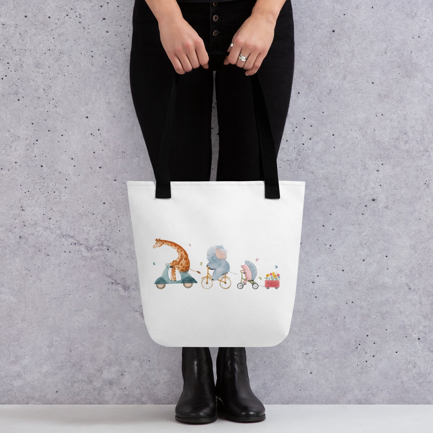 Baby Tote Bag Giraffe Elephant Hedgehog