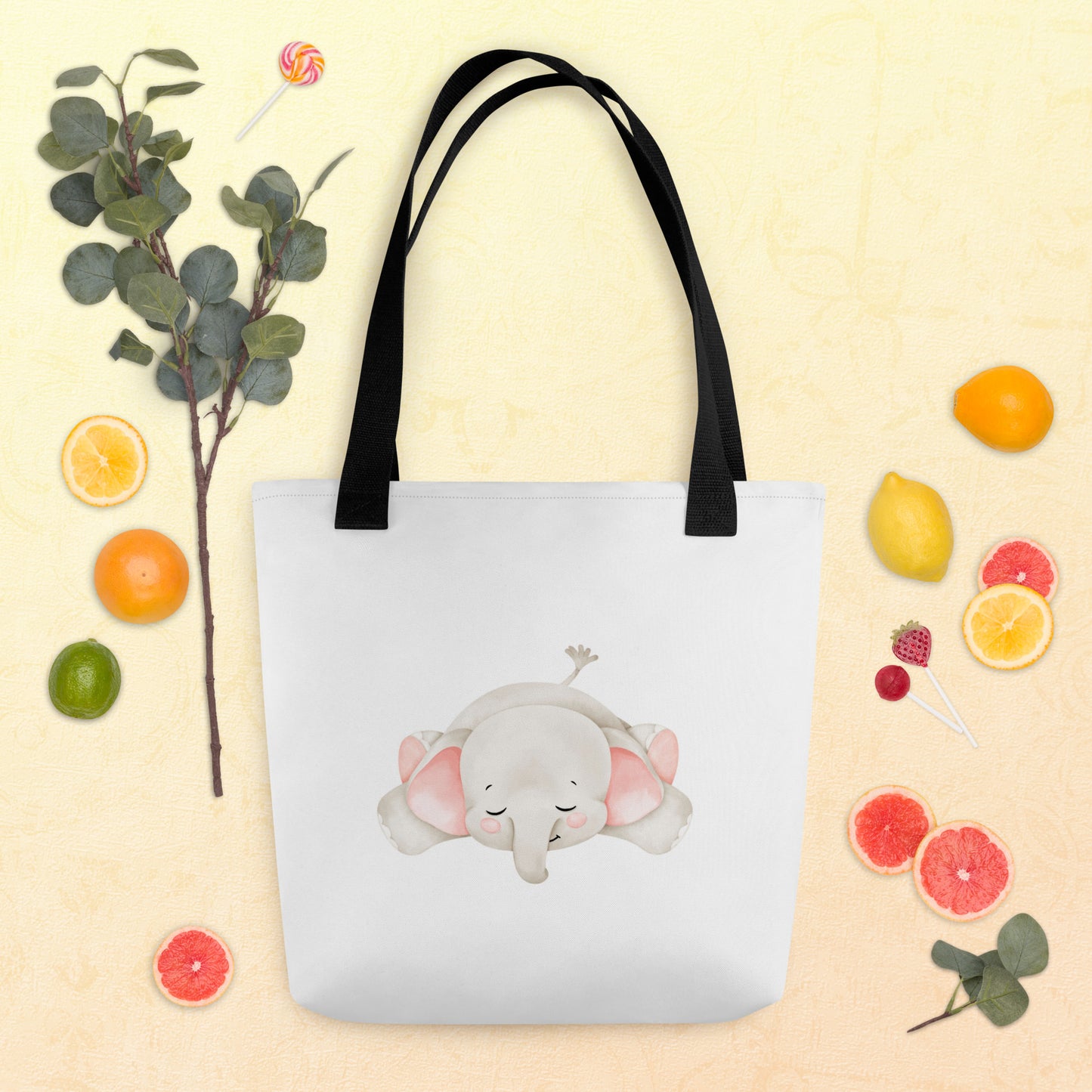 Baby Tote Bag Elephant Sleeping