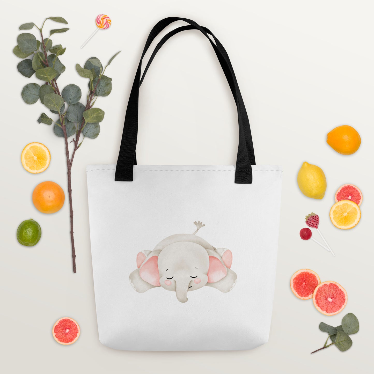 Baby Tote Bag Elephant Sleeping