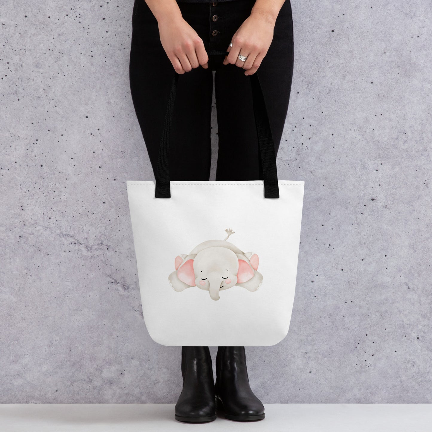Baby Tote Bag Elephant Sleeping