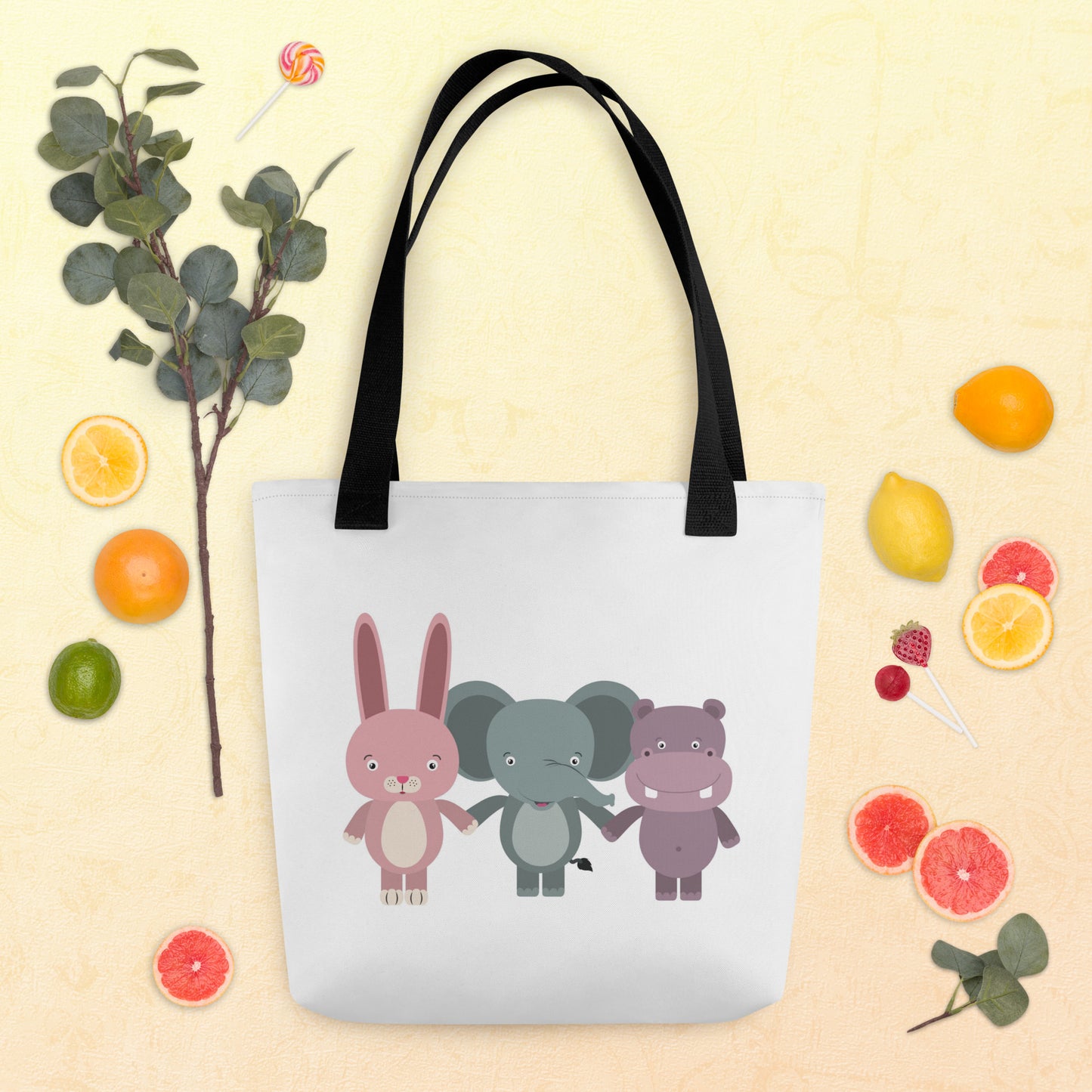Baby Tote Bag Rabbit Elephant Hippo