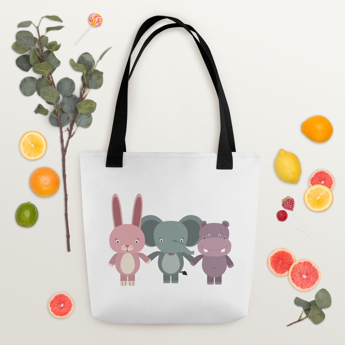 Baby Tote Bag Rabbit Elephant Hippo