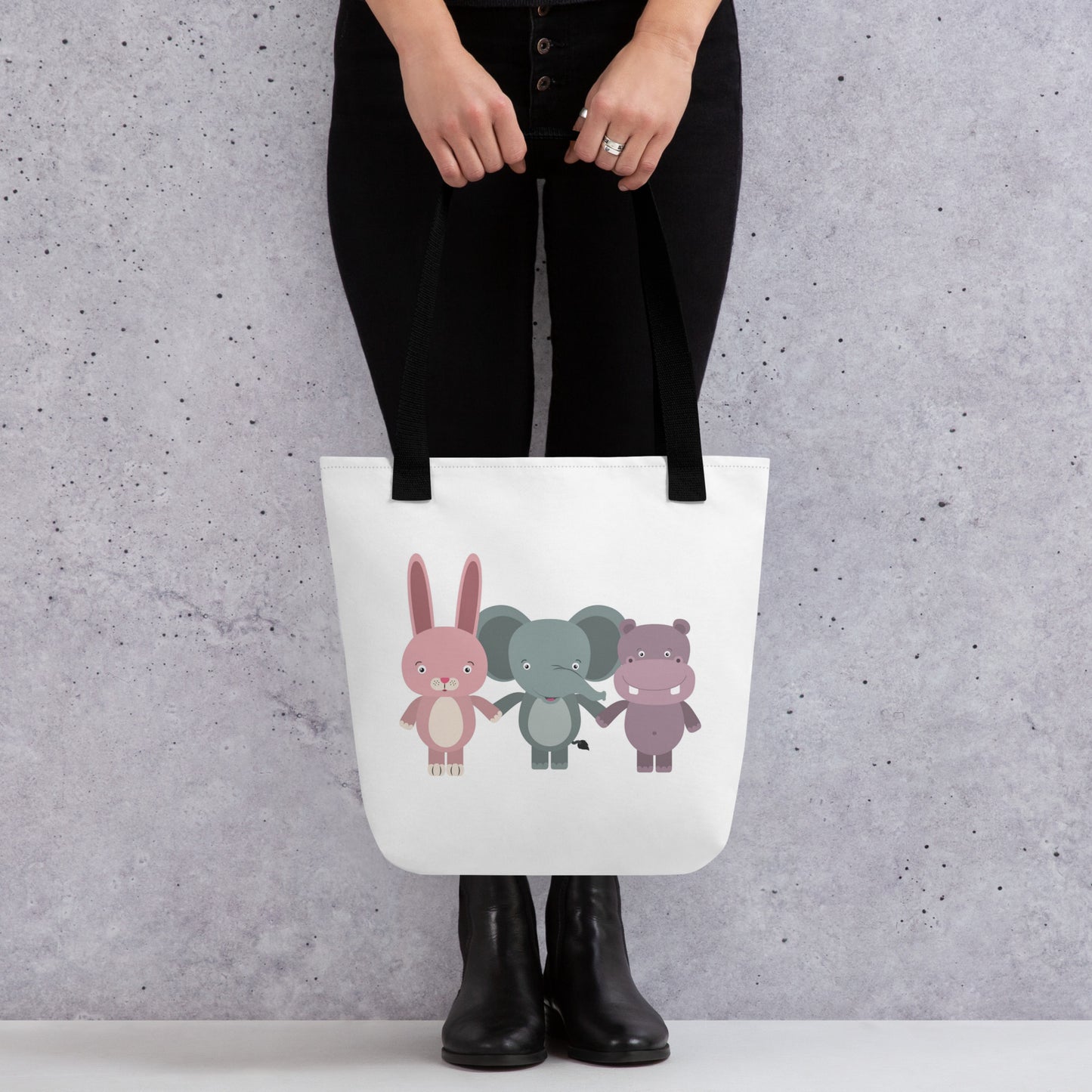Baby Tote Bag Rabbit Elephant Hippo