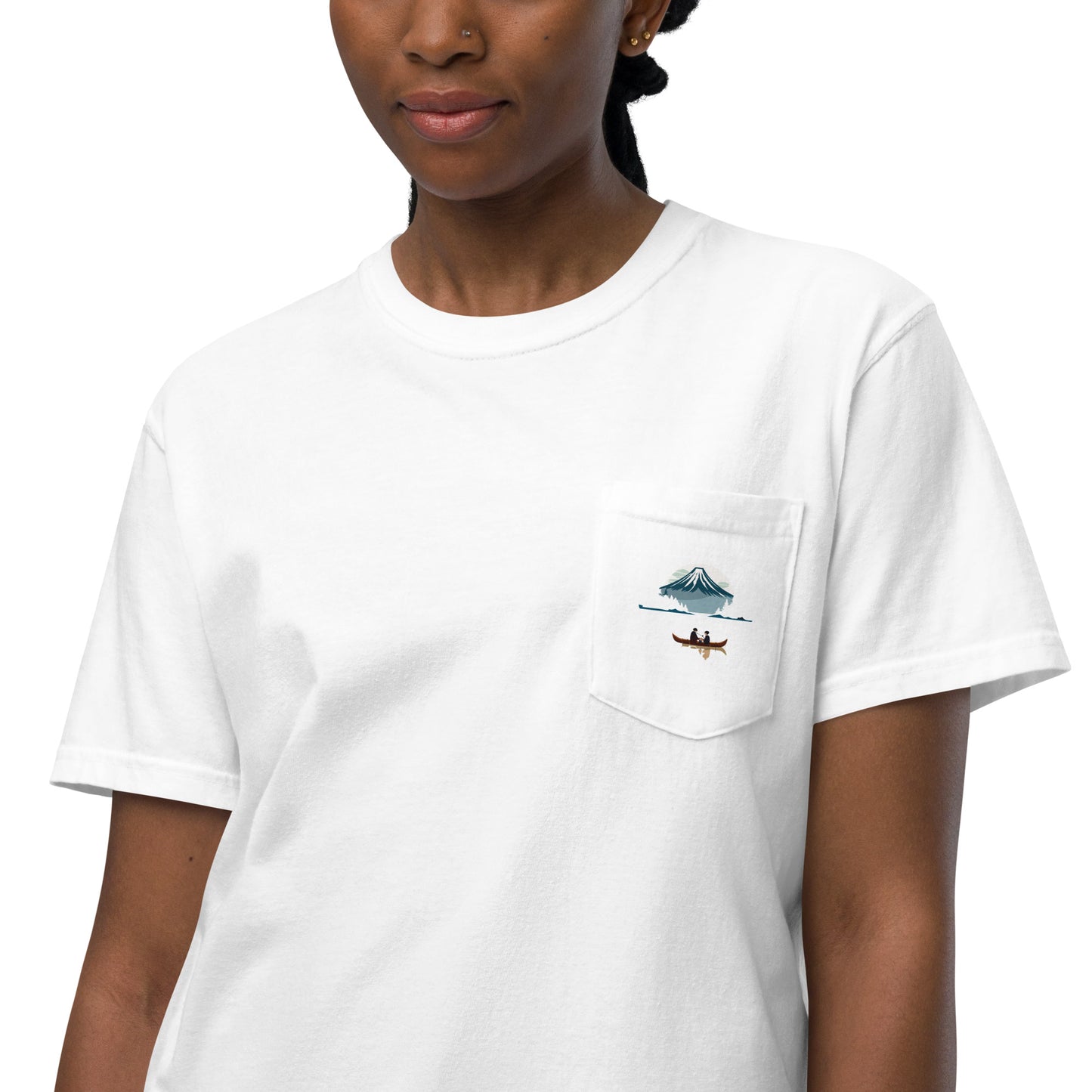 Unisex garment-dyed pocket t-shirt