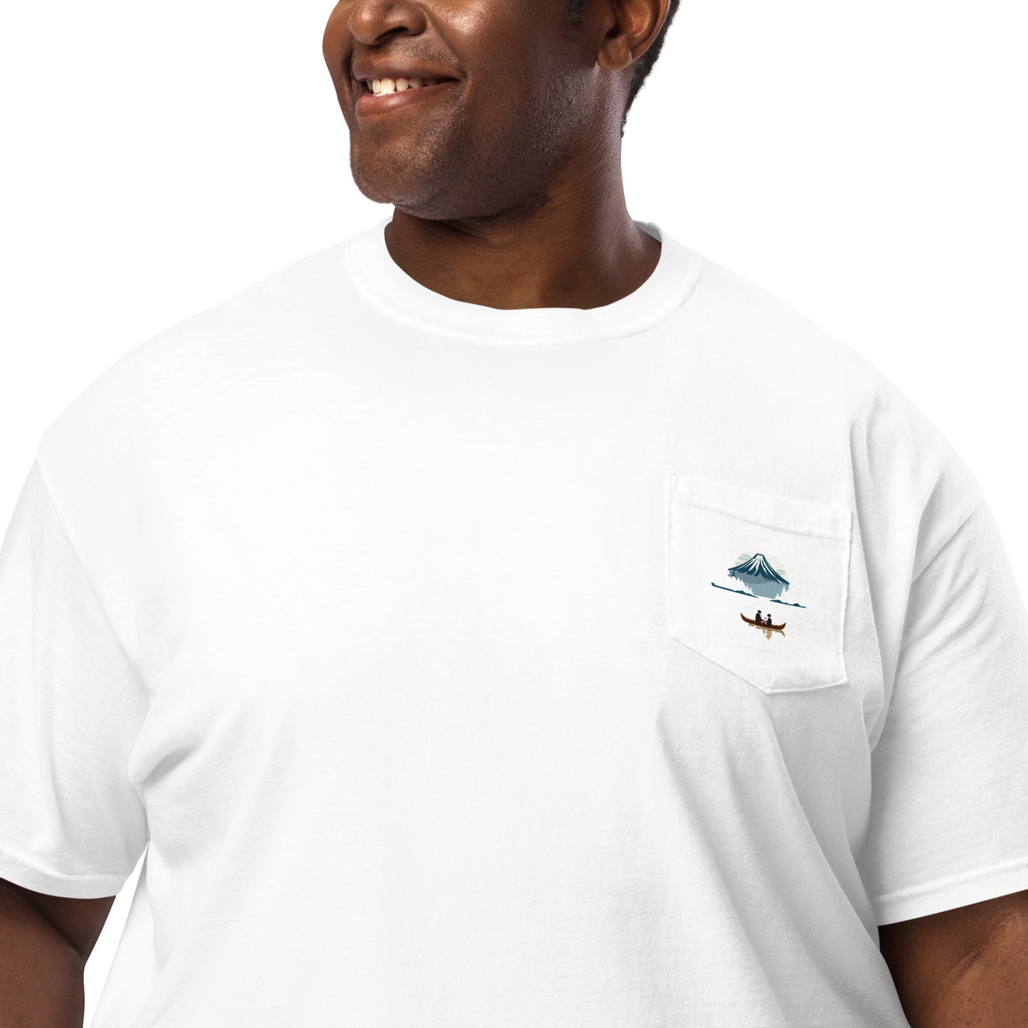 Unisex garment-dyed pocket t-shirt
