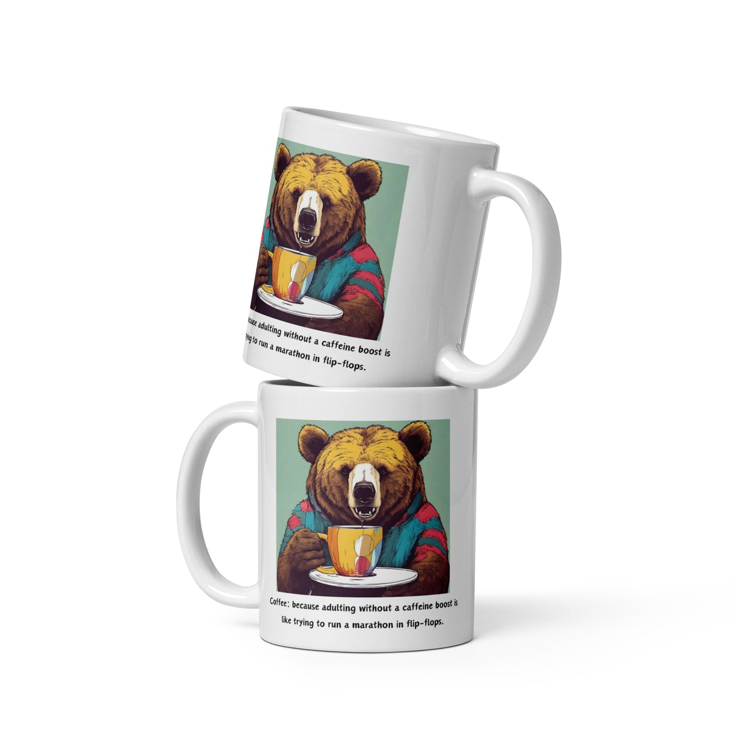 Pick Me Up Quote with Bear Coffee Mug