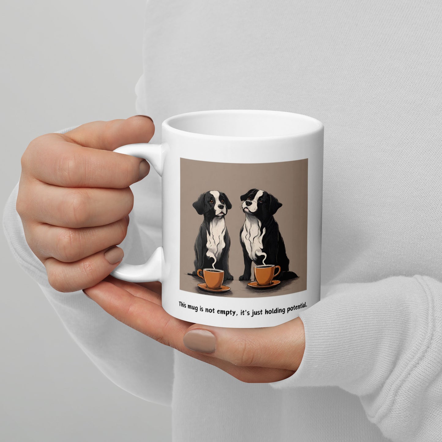 Pick Me Up Quote with Dogs Coffee Mug
