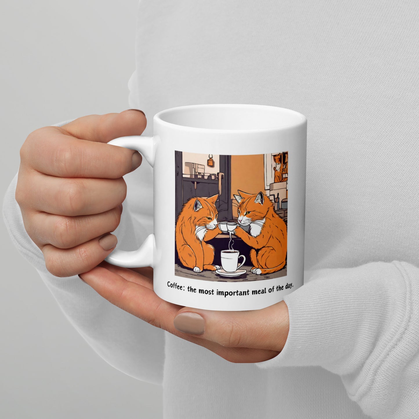 Pick Me Up Quote with Cats Coffee Mug