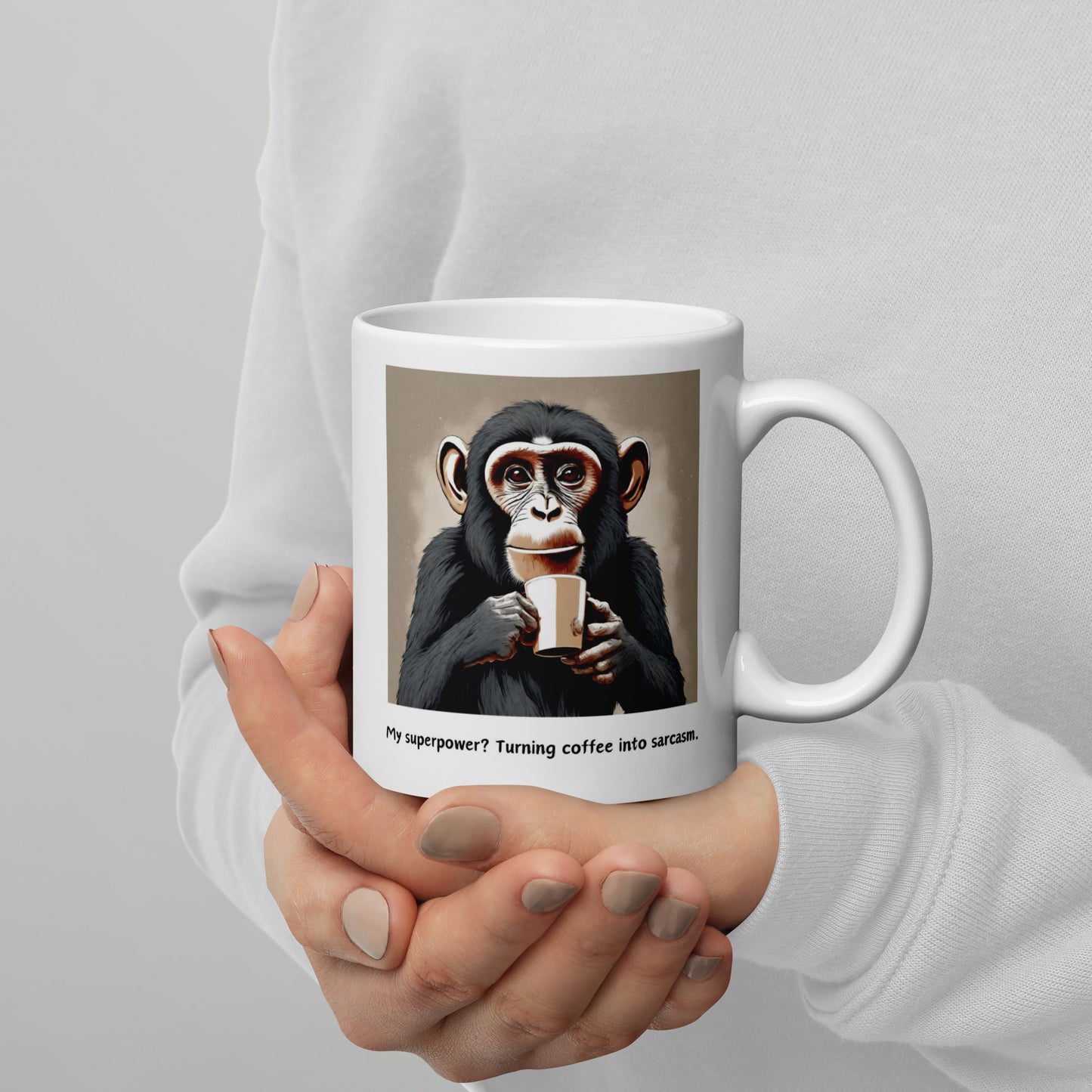 Pick Me Up Quote with Monkey Coffee Mug