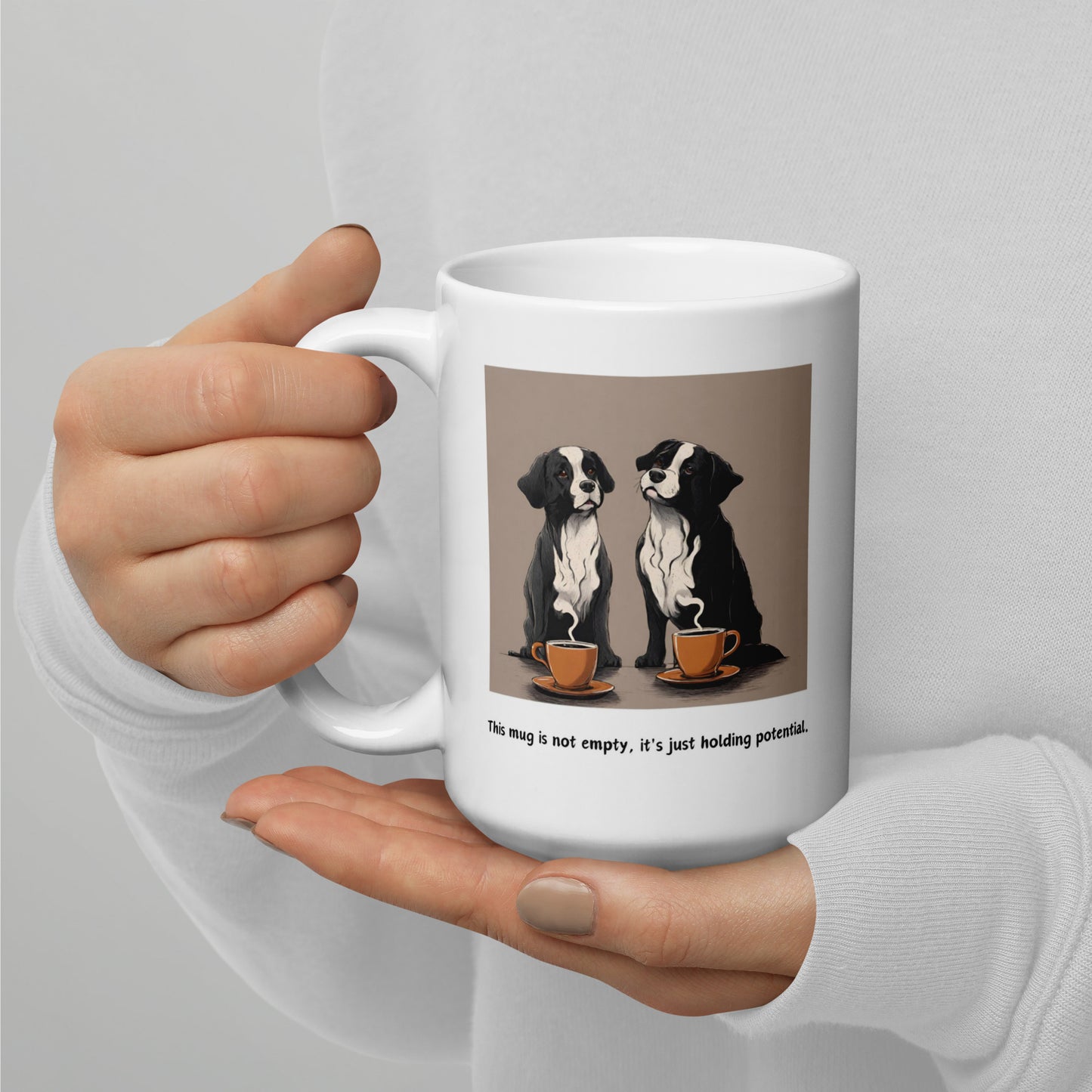 Pick Me Up Quote with Dogs Coffee Mug