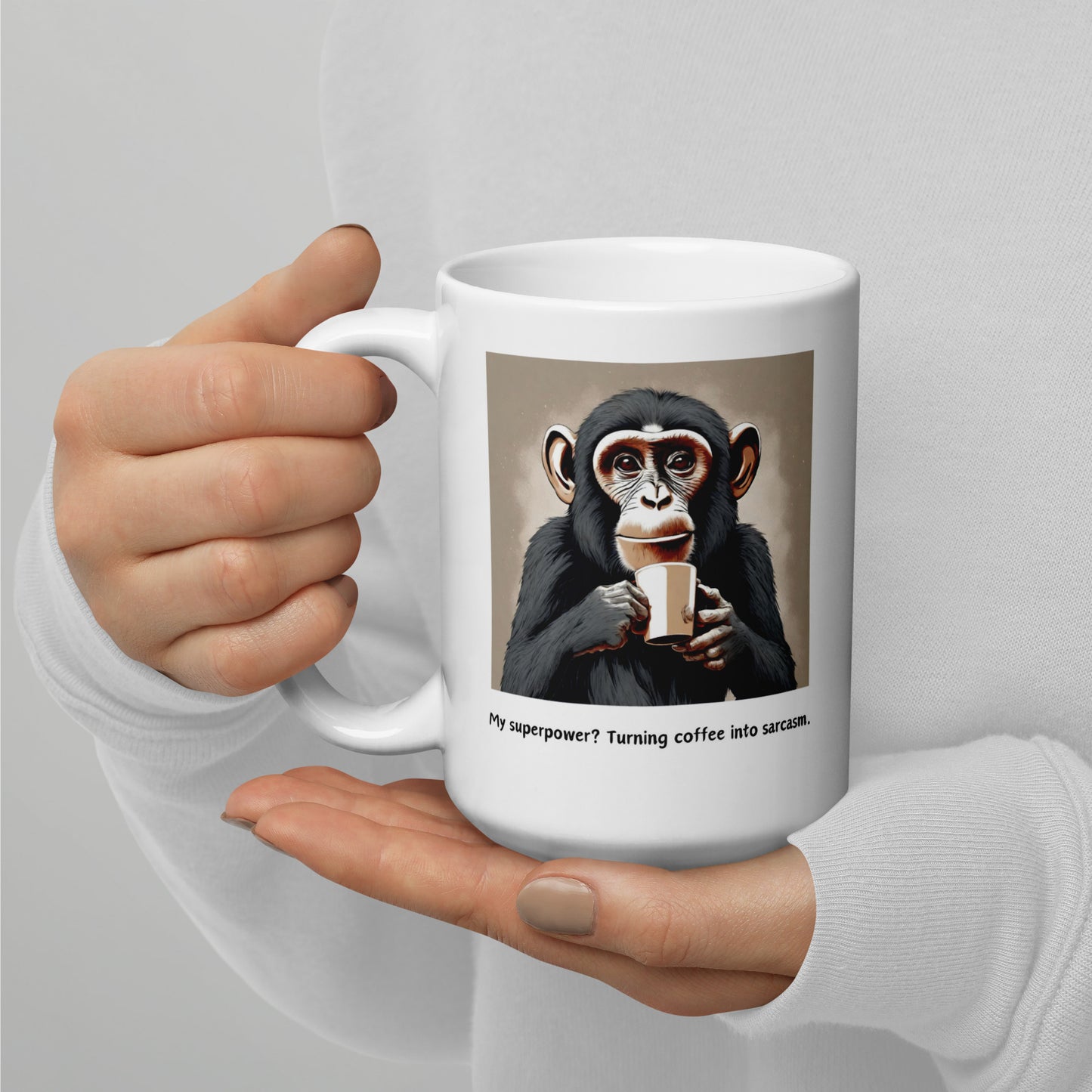 Pick Me Up Quote with Monkey Coffee Mug