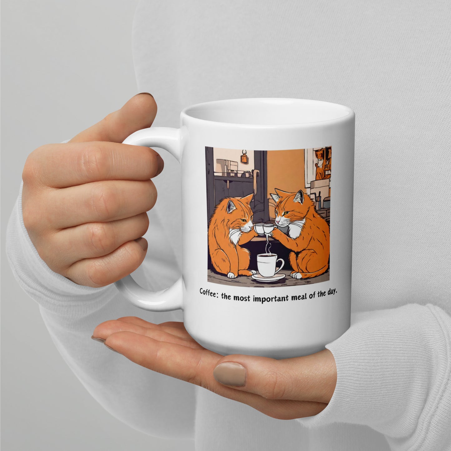 Pick Me Up Quote with Cats Coffee Mug