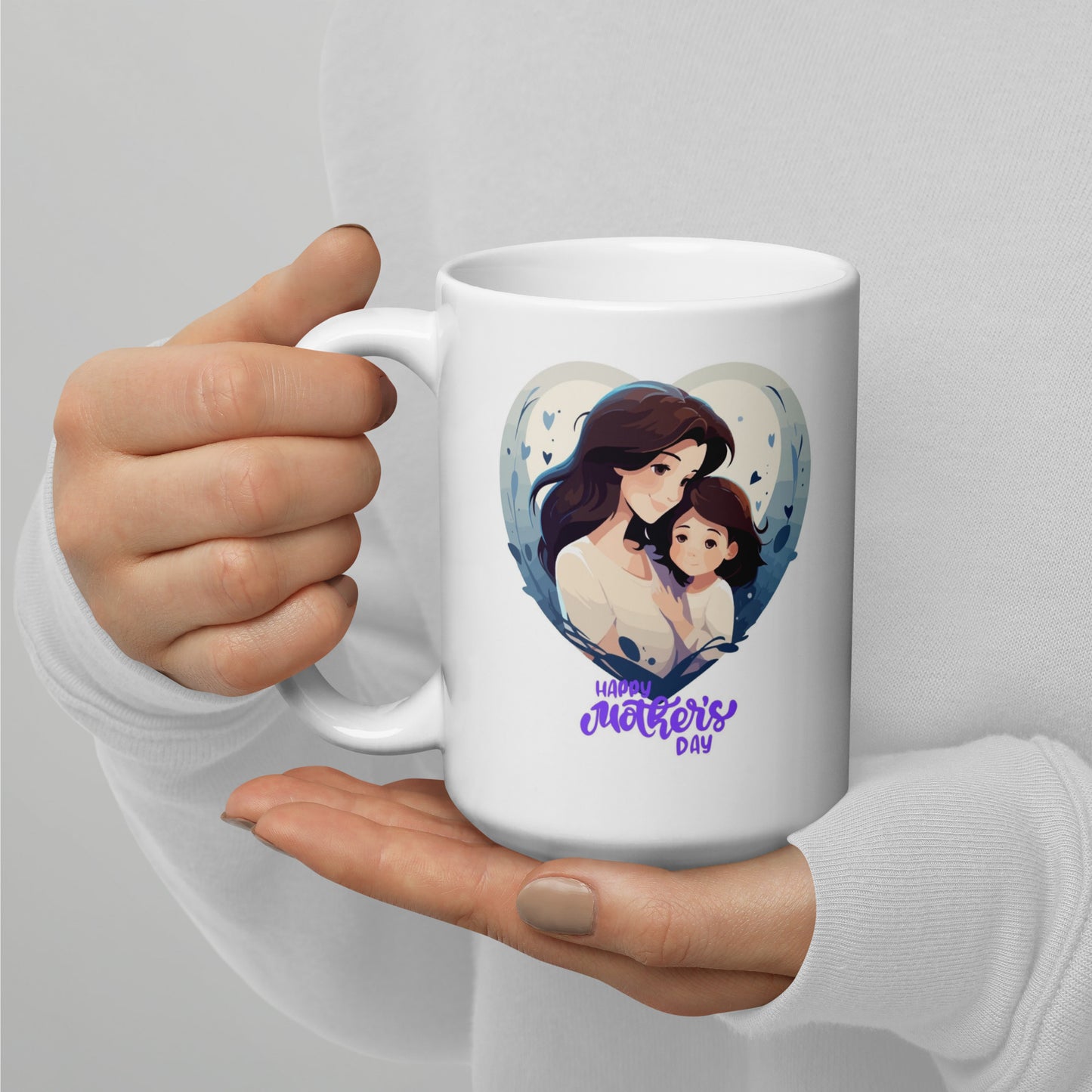 Mothers Day Coffee Mug (Blue Heart)