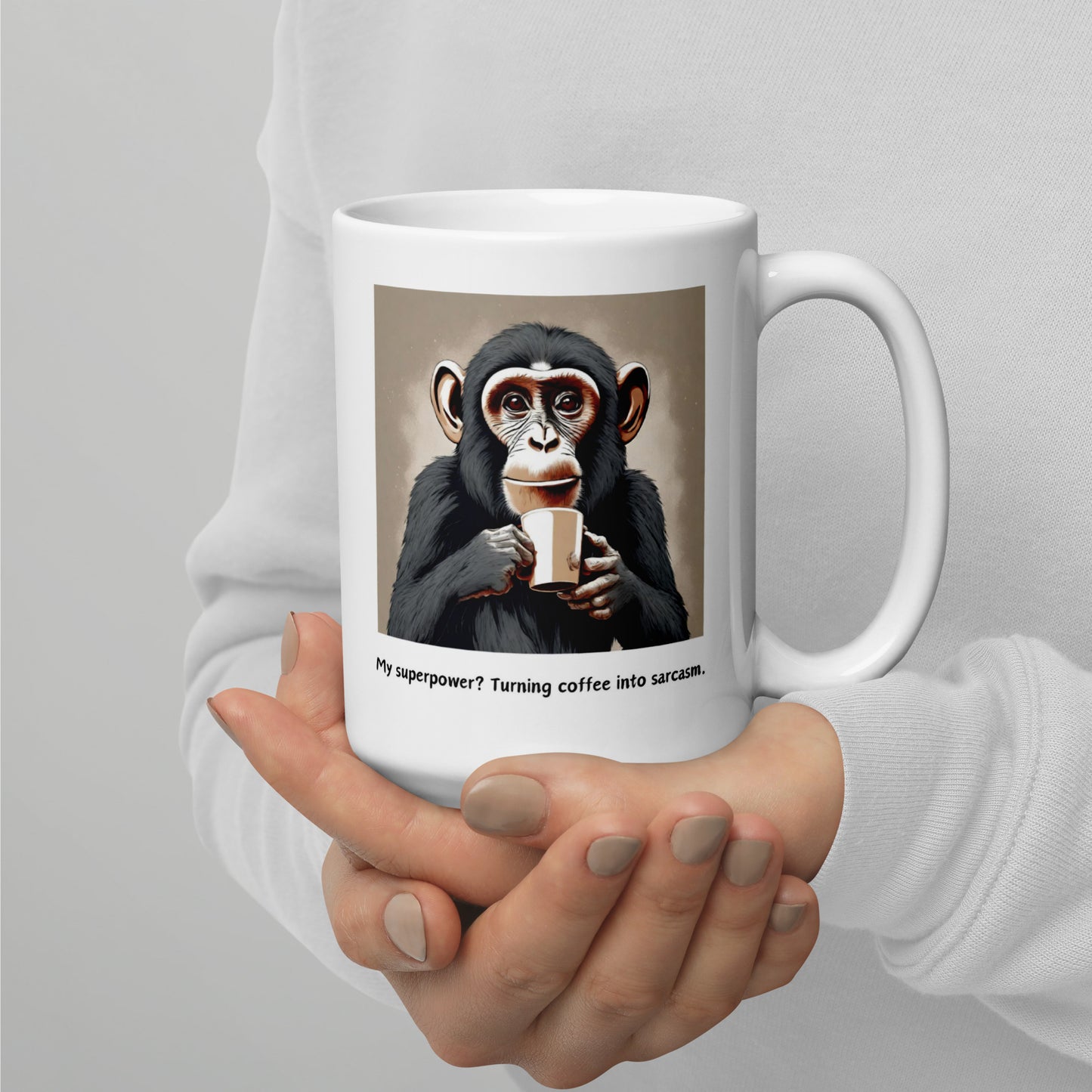 Pick Me Up Quote with Monkey Coffee Mug