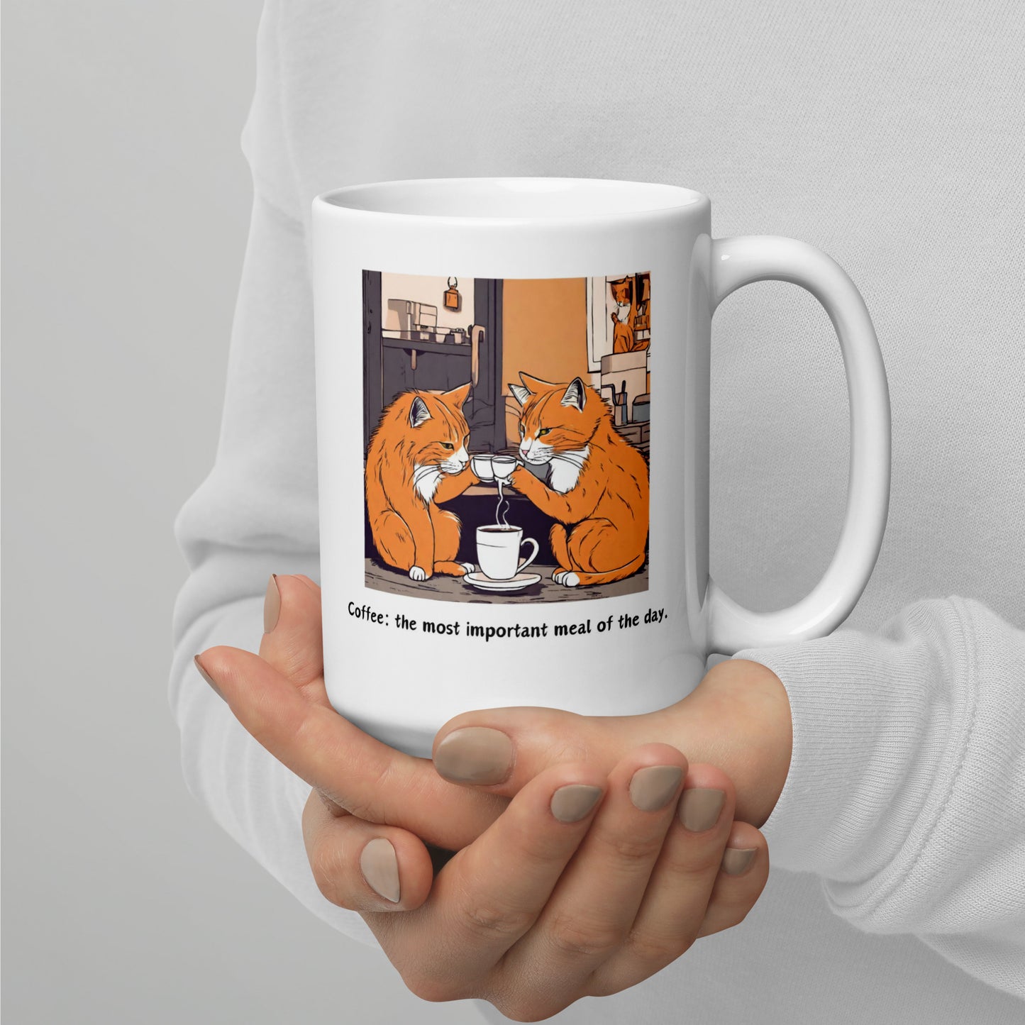Pick Me Up Quote with Cats Coffee Mug
