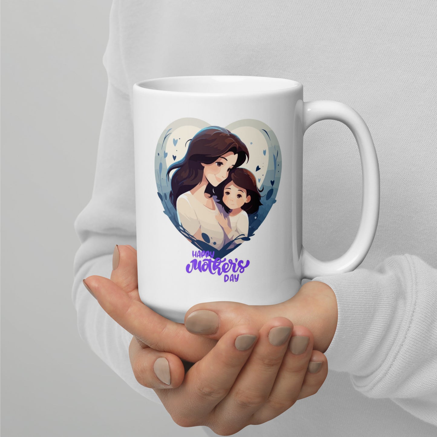 Mothers Day Coffee Mug (Blue Heart)