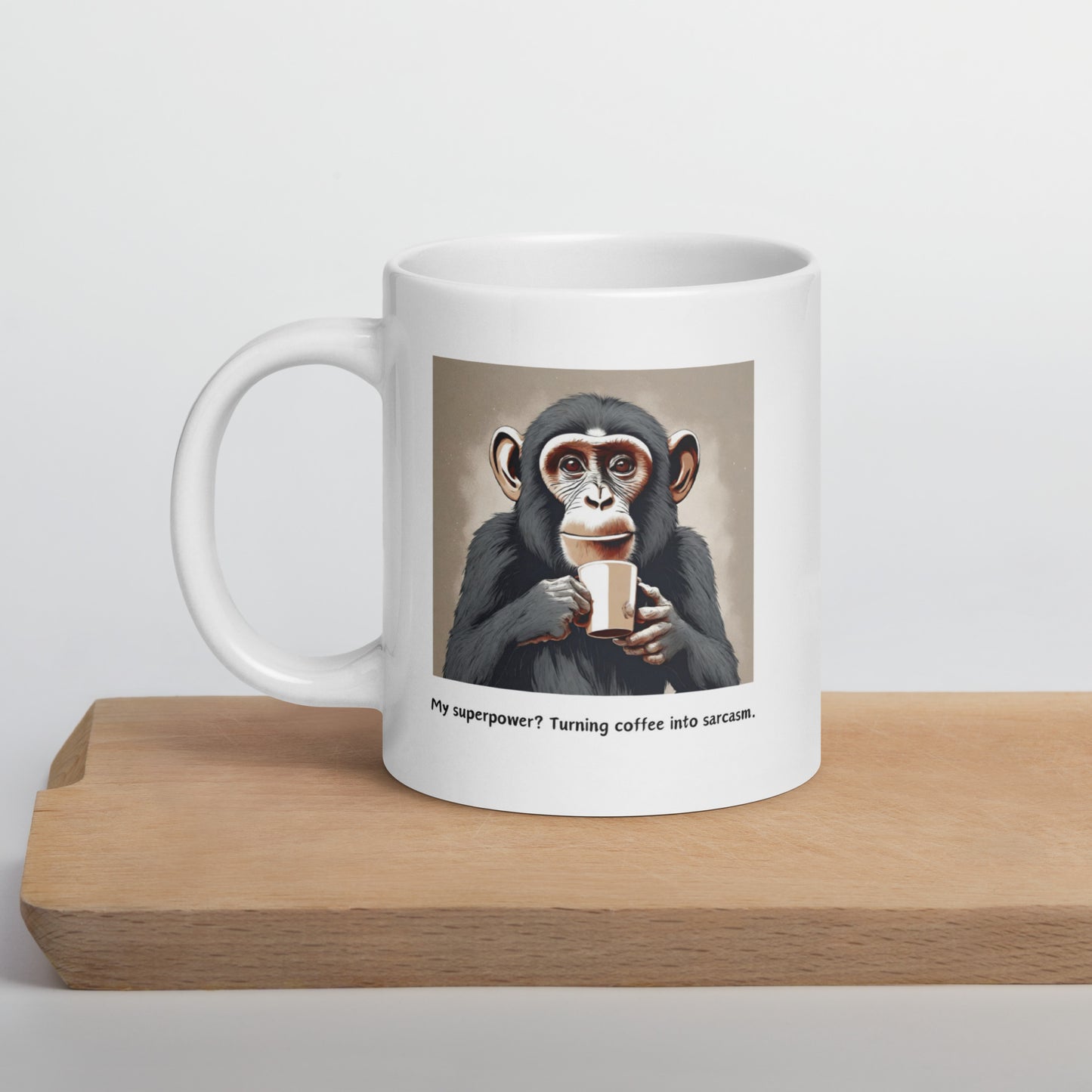 Pick Me Up Quote with Monkey Coffee Mug