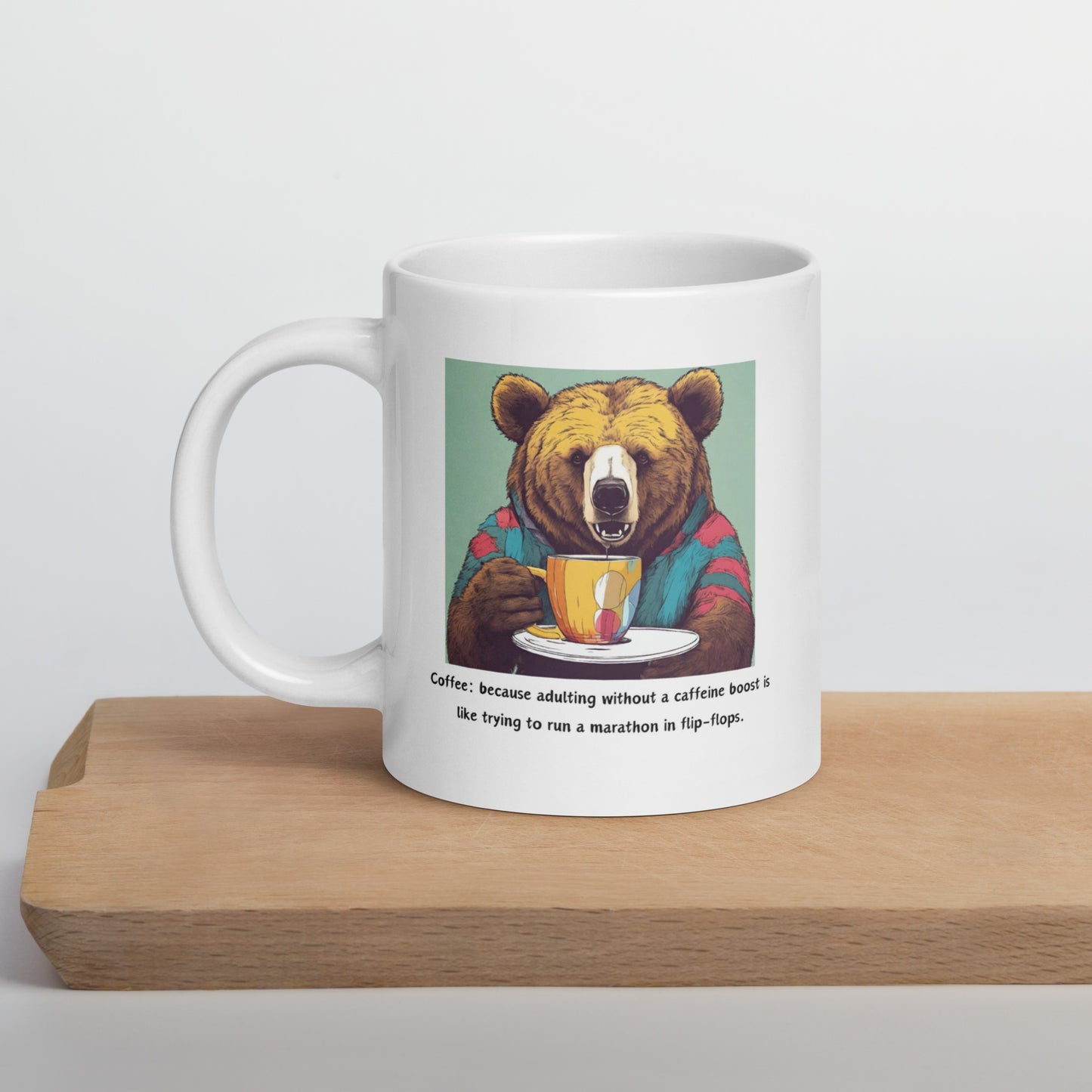 Pick Me Up Quote with Bear Coffee Mug