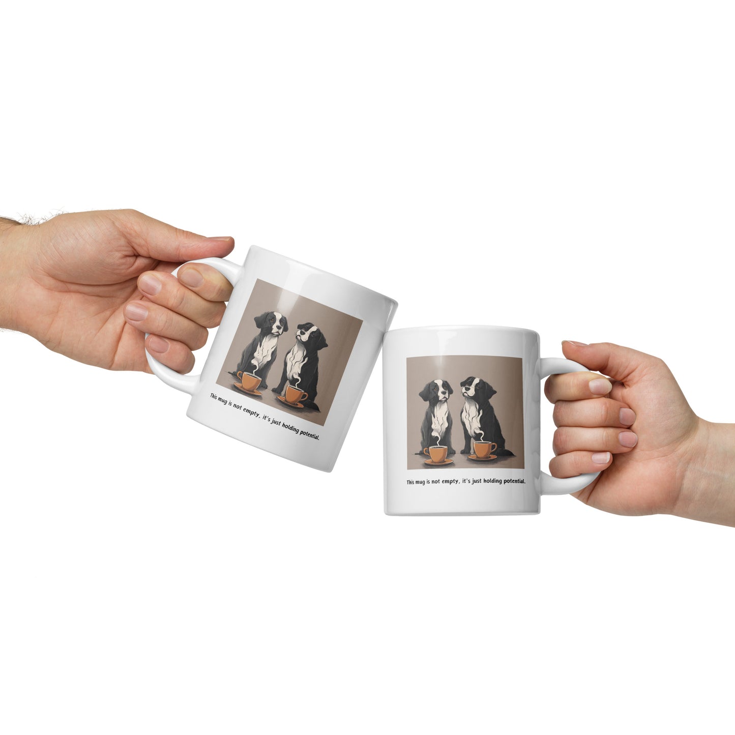 Pick Me Up Quote with Dogs Coffee Mug
