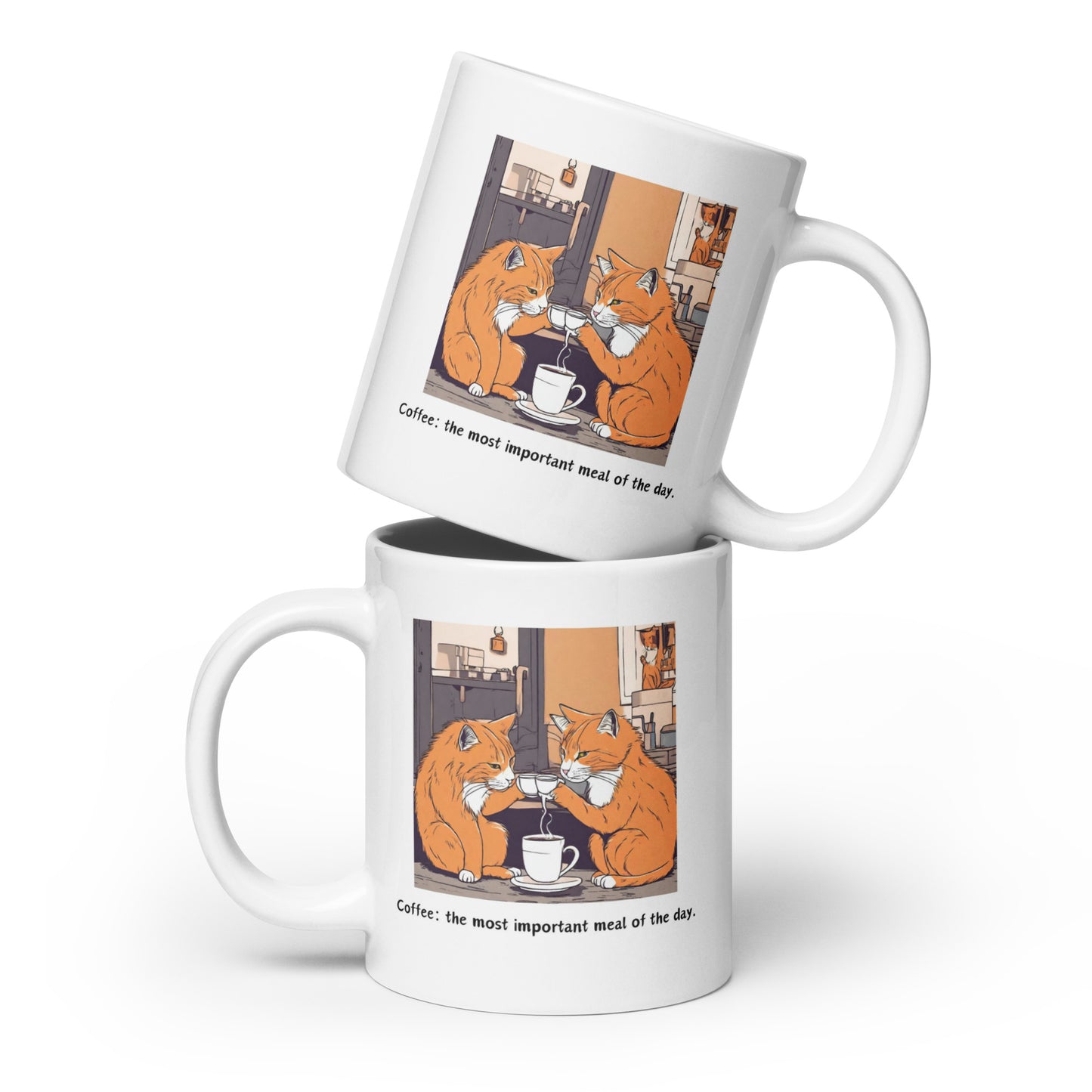 Pick Me Up Quote with Cats Coffee Mug