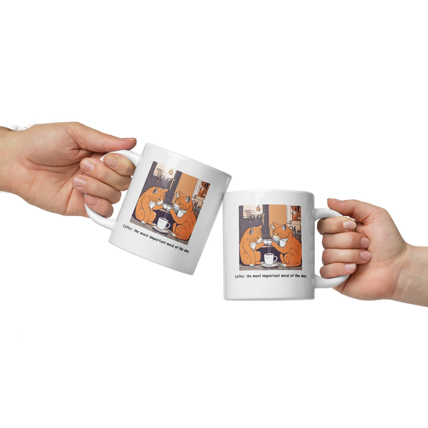 Pick Me Up Quote with Cats Coffee Mug