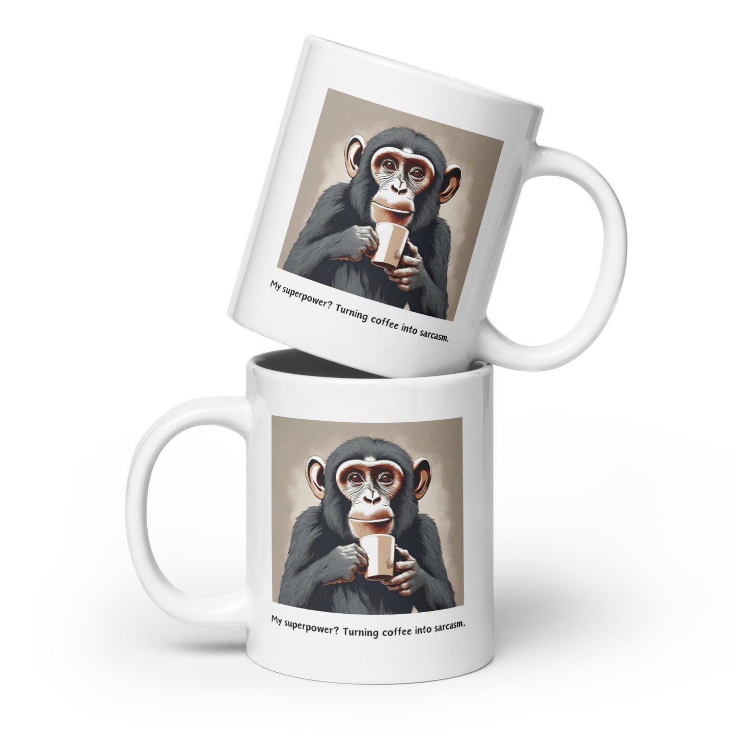 Pick Me Up Quote with Monkey Coffee Mug