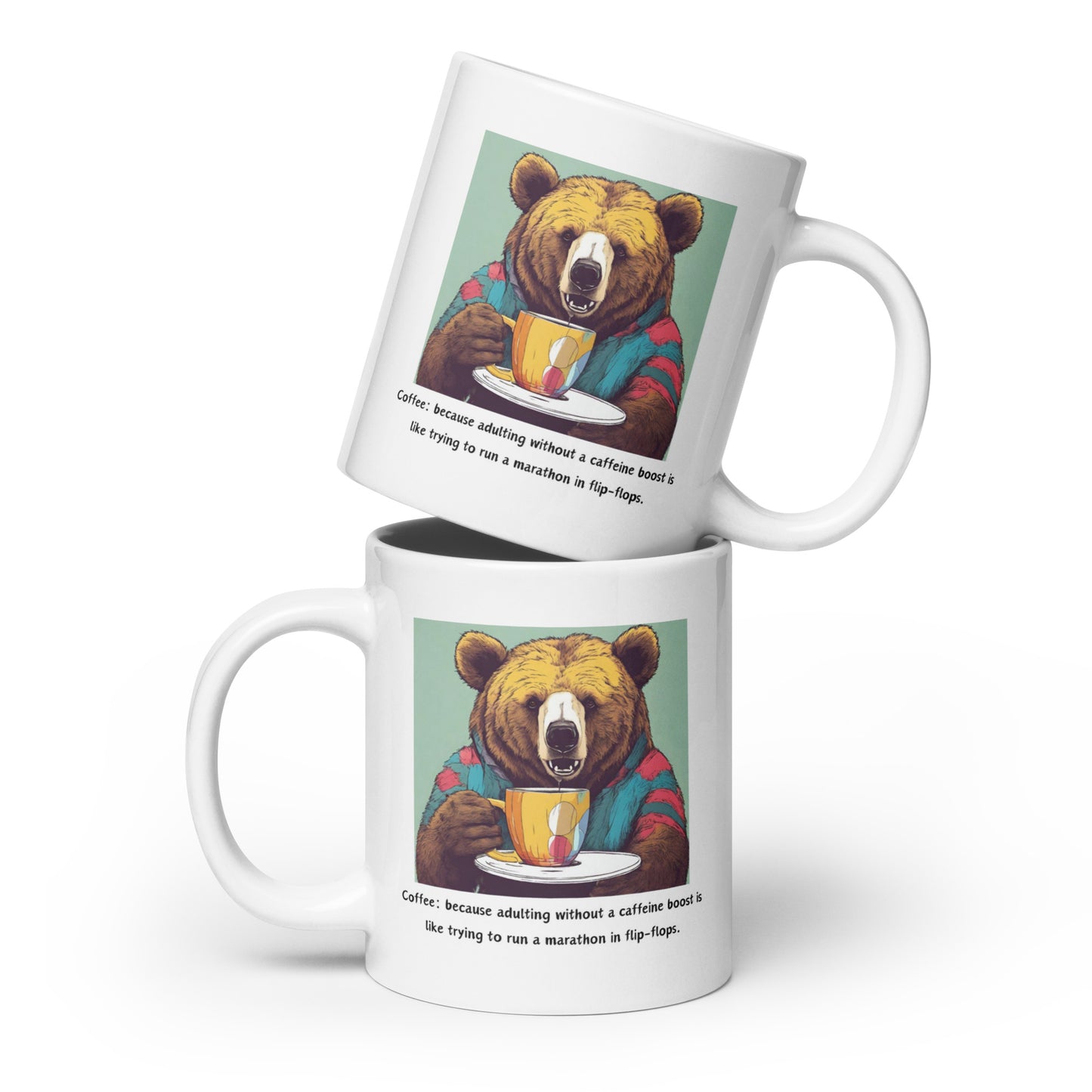 Pick Me Up Quote with Bear Coffee Mug
