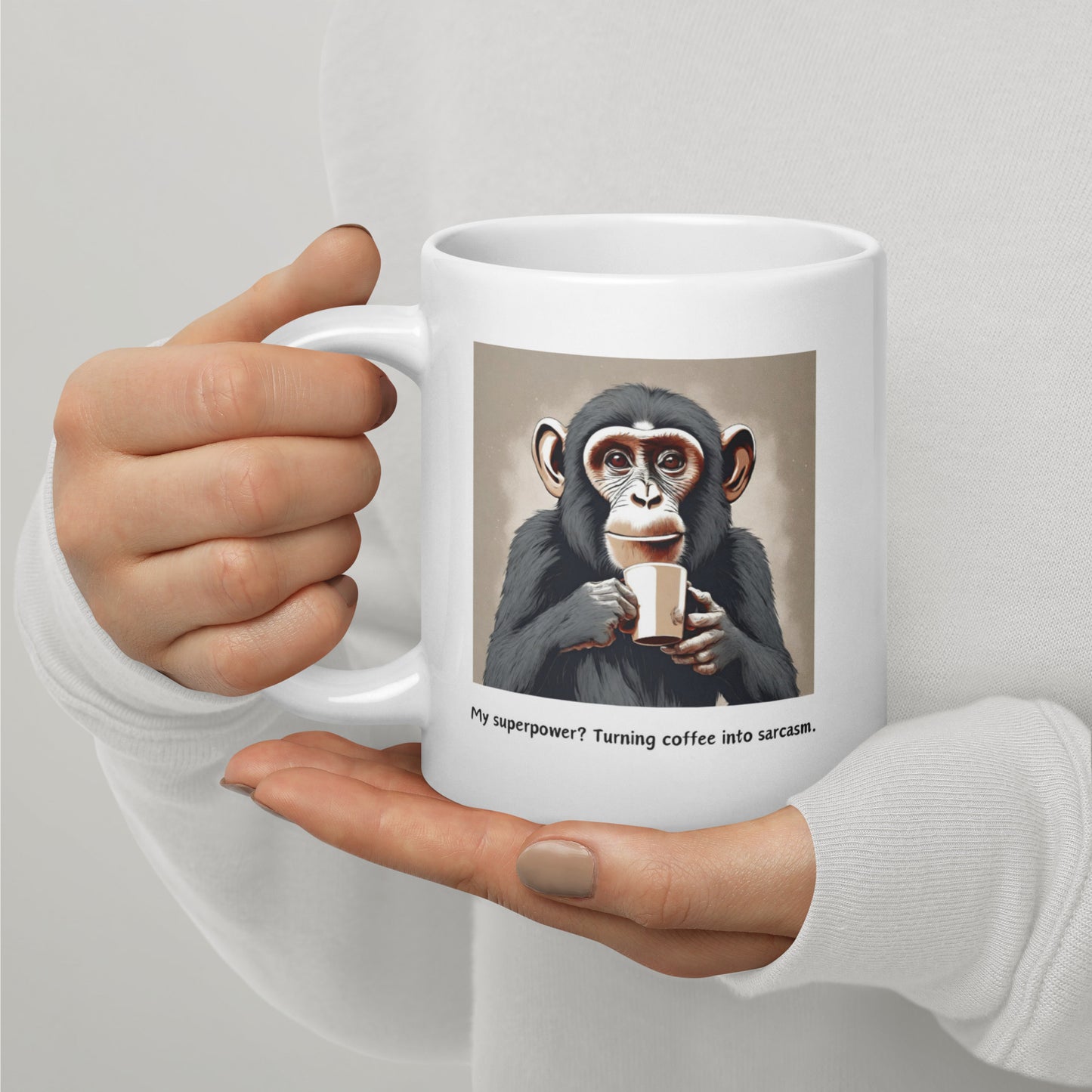 Pick Me Up Quote with Monkey Coffee Mug