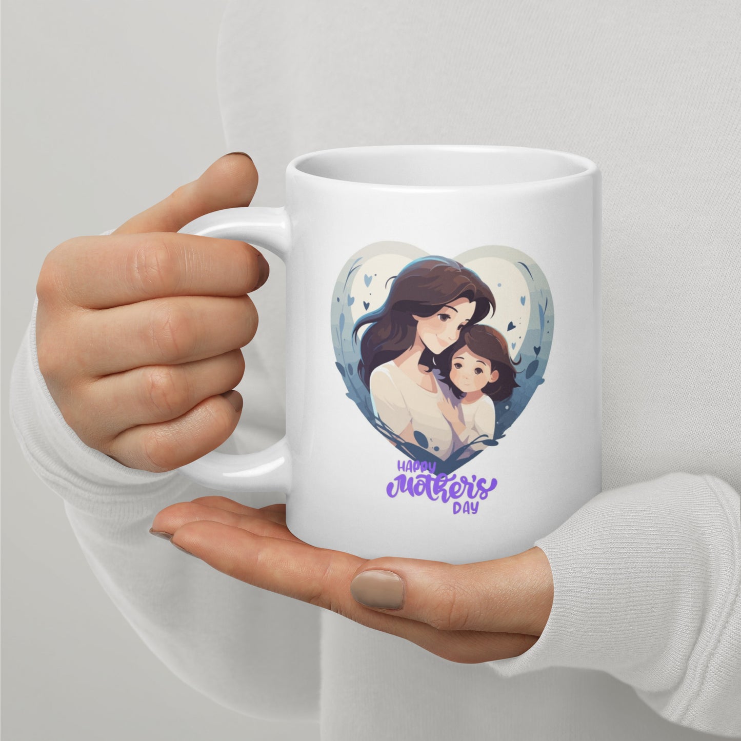 Mothers Day Coffee Mug (Blue Heart)