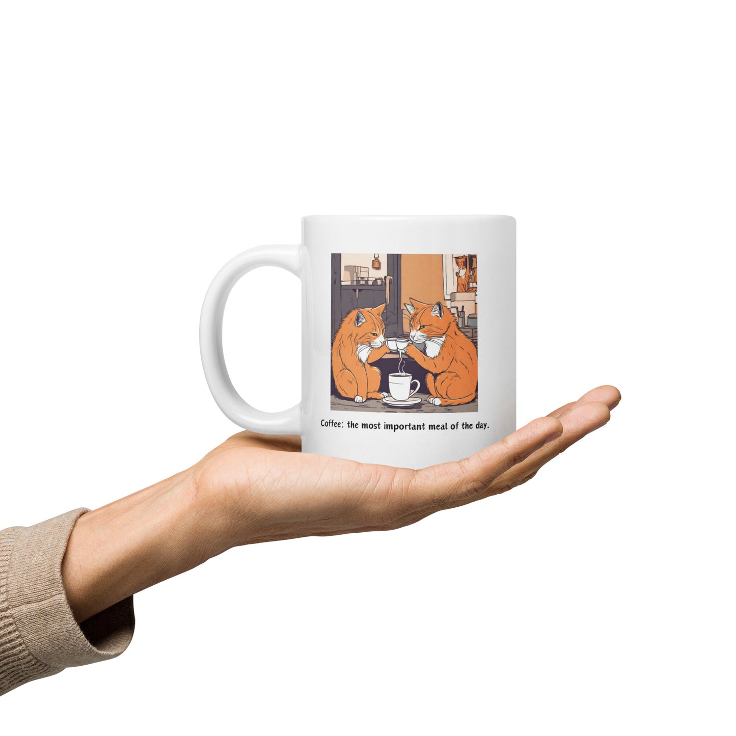 Pick Me Up Quote with Cats Coffee Mug