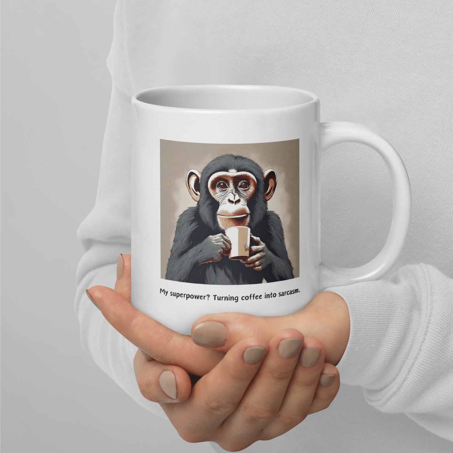 Pick Me Up Quote with Monkey Coffee Mug