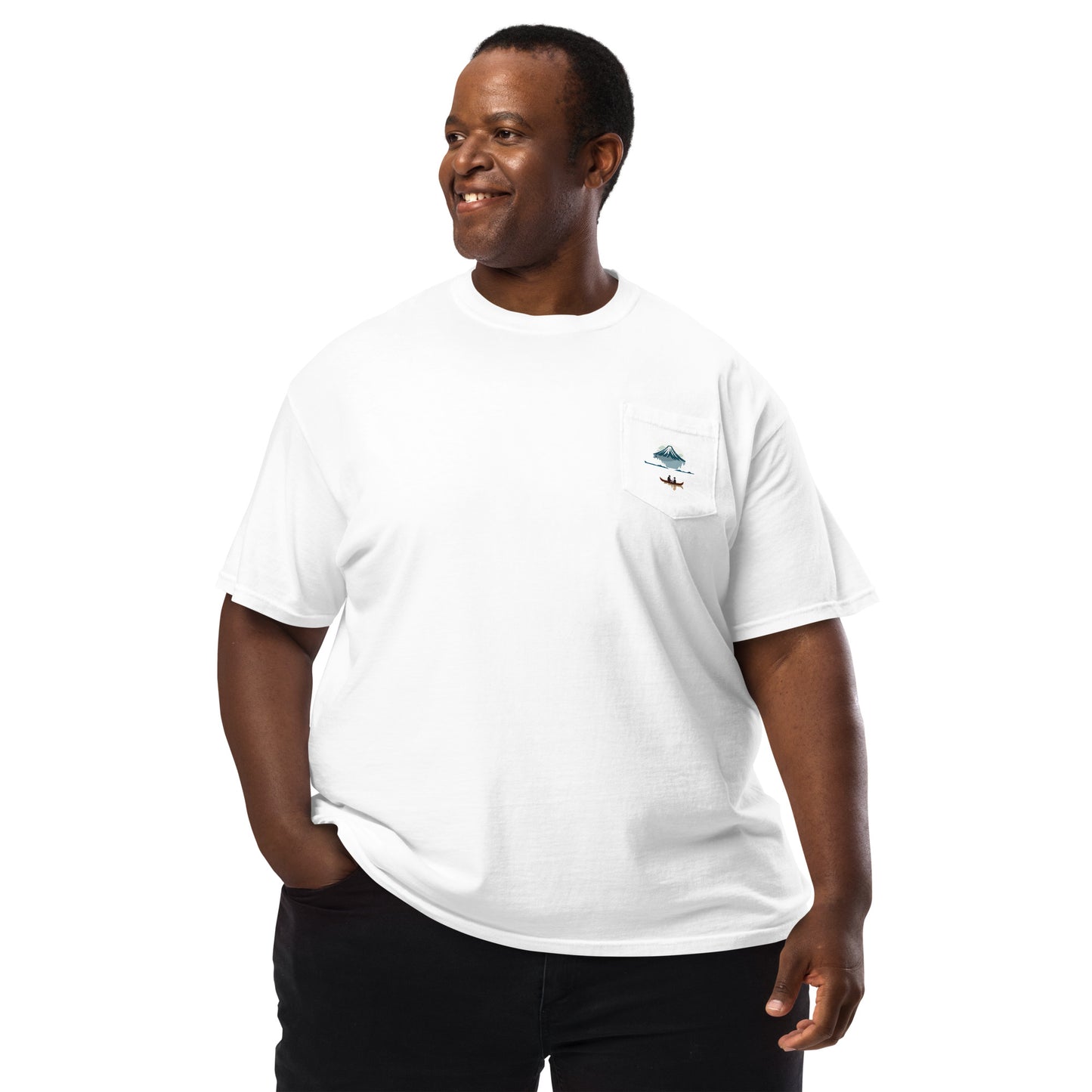 Unisex garment-dyed pocket t-shirt