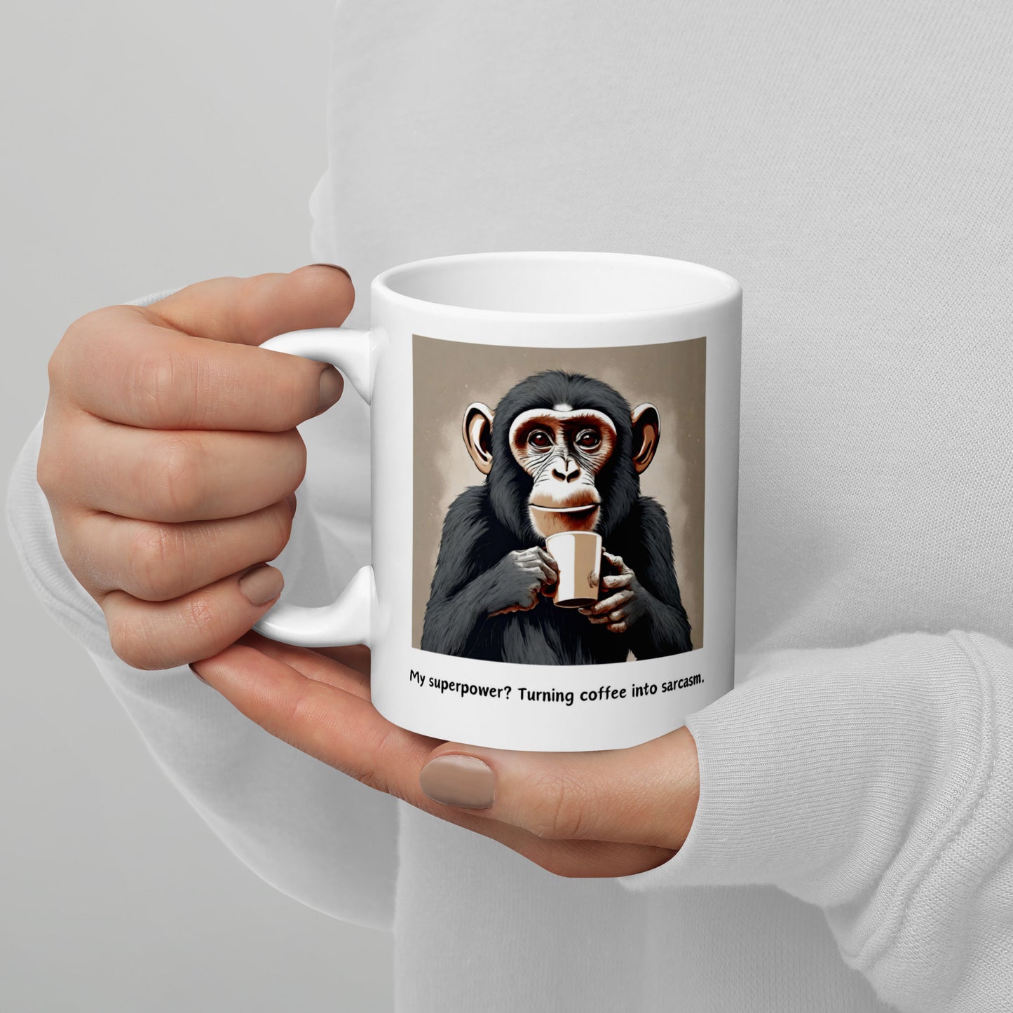 Pick Me Up Quote with Monkey Coffee Mug