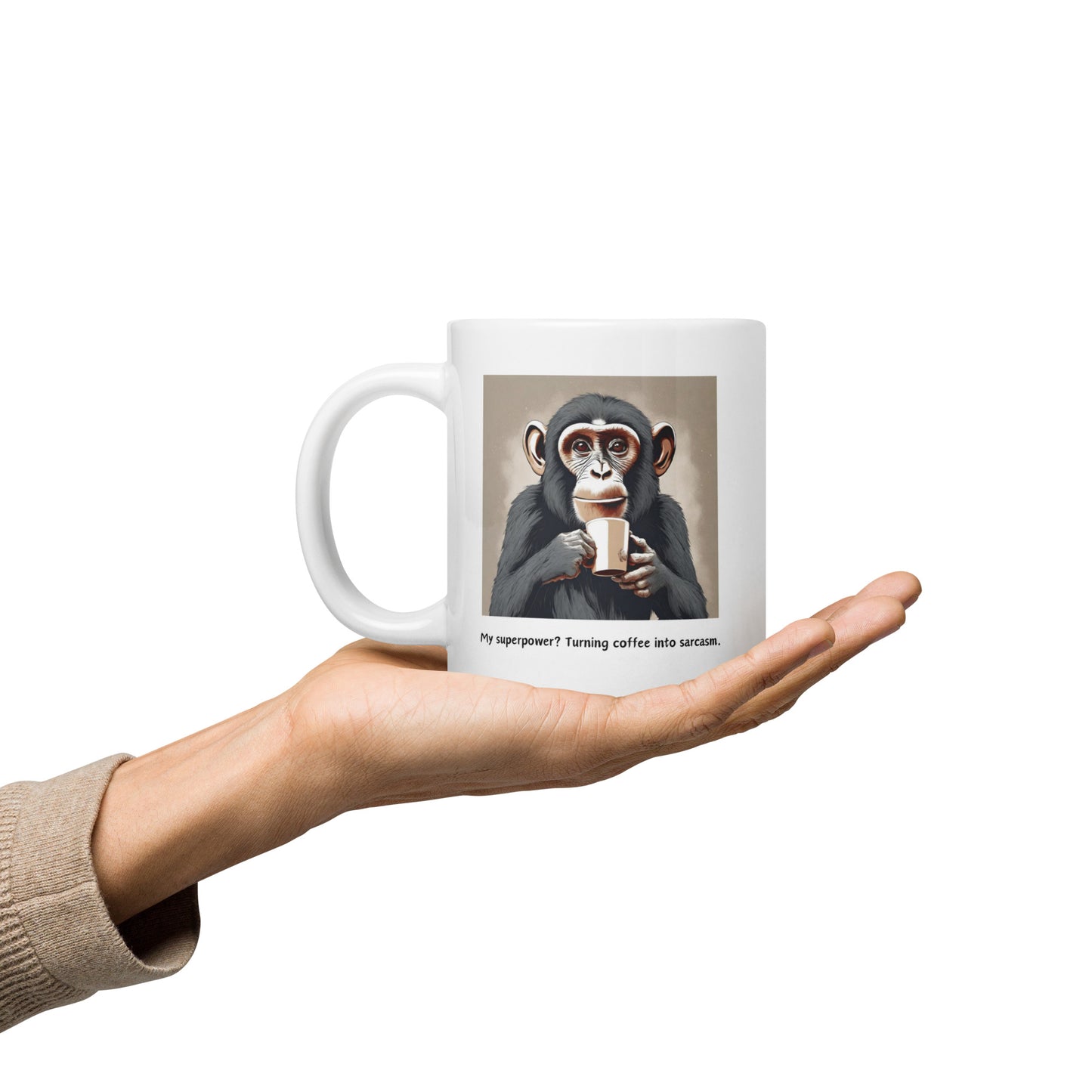 Pick Me Up Quote with Monkey Coffee Mug